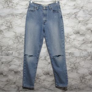 Levi’s 512 Classic Slim Tapered Fit Denim Jeans Ripped Knee Size 8